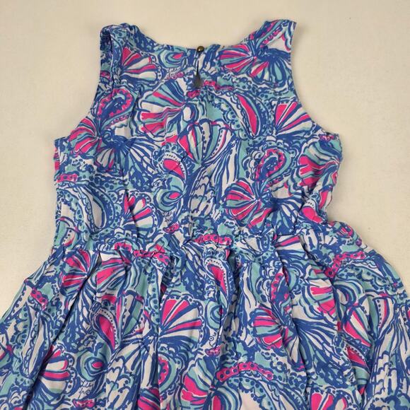 Lilly Pulitzer Dress Girls Large 20th Anniversary Maxi Shell Print Rayon - Picture 6 of 10